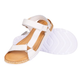 Olivier Sandały damskie barefoot-friendly – skórzane, szerokie, lekkie białe 4