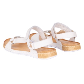 Olivier Sandały damskie barefoot-friendly – skórzane, szerokie, lekkie białe 6
