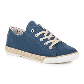 Kylie Sznurowane espadryle niebieskie 1