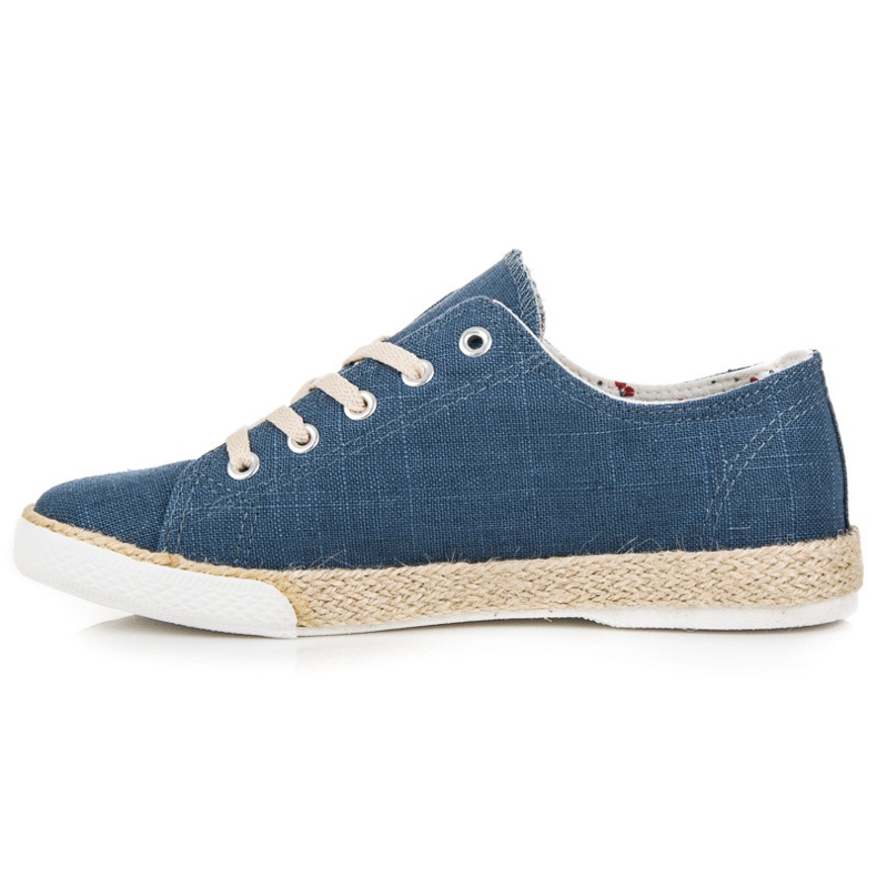 Kylie Sznurowane espadryle niebieskie 2