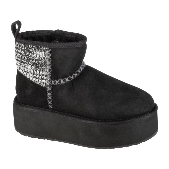 Buty Emu Australia Stinger Knit Flatform W13143-BLAK czarne 1