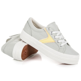 Kylie Trampki Na Platformie szare 1