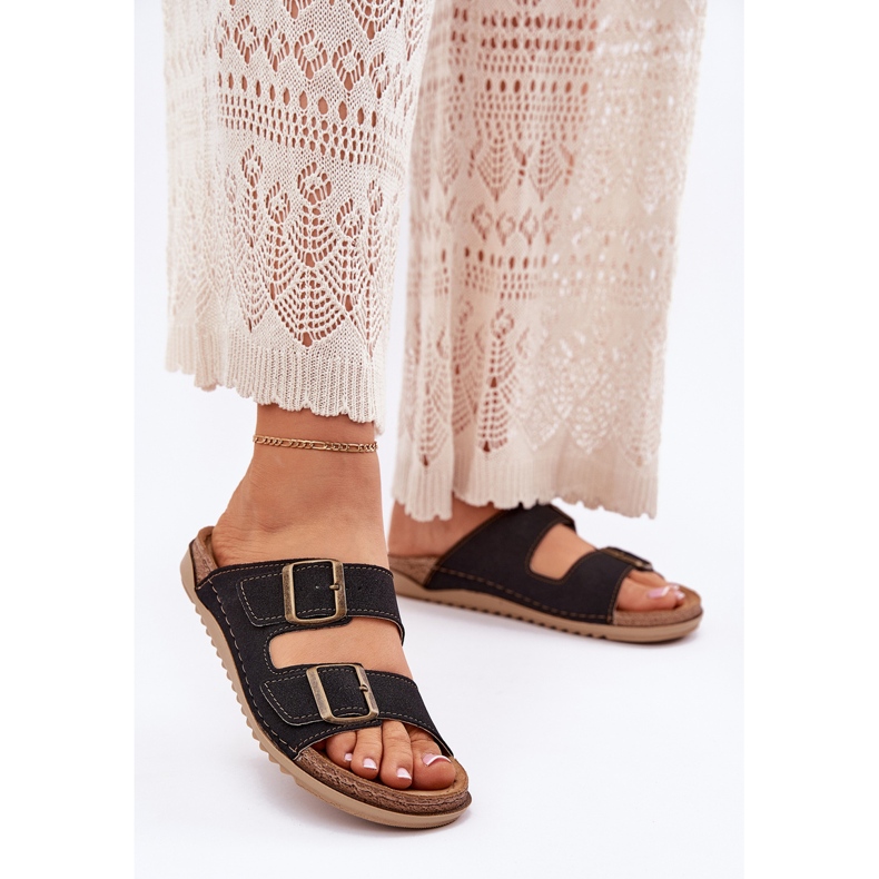 Klapki Profilaktyczne Inblu AA000068 Czarne 2