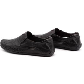 Olivier Męskie mokasyny 901 na lato czarne lico 7