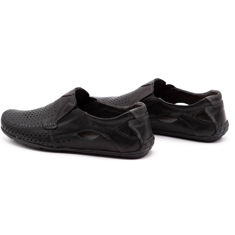 Olivier Męskie mokasyny 901 na lato czarne lico 7