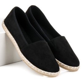 Zamszowe espadryle czarne 2