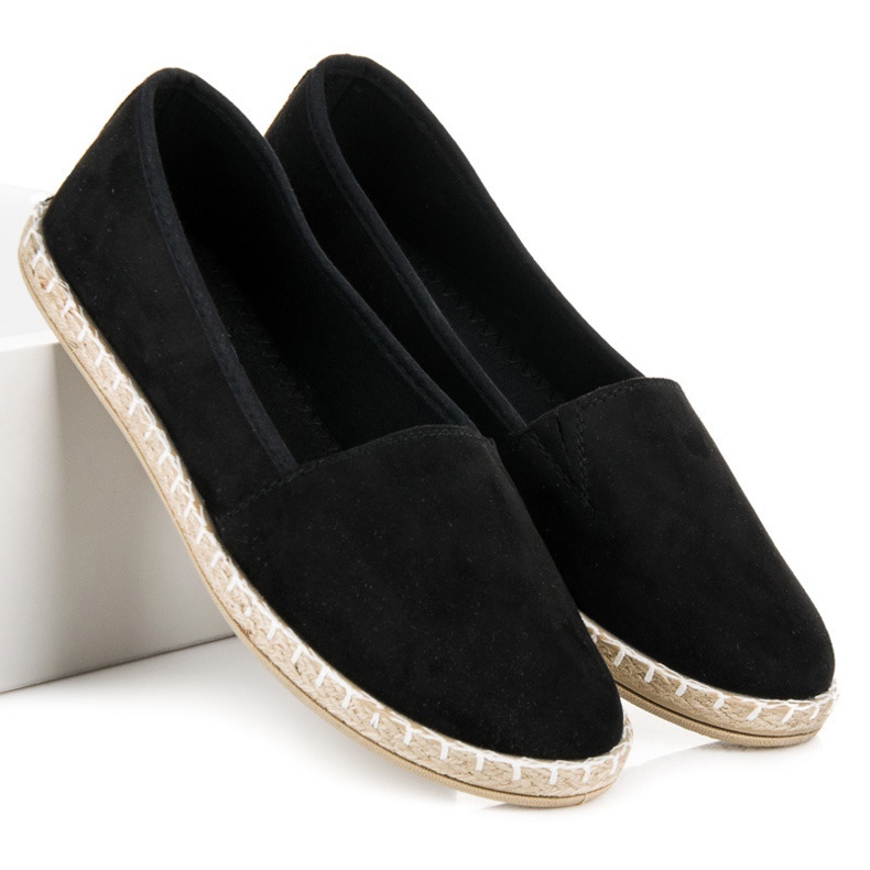 Zamszowe espadryle czarne 2