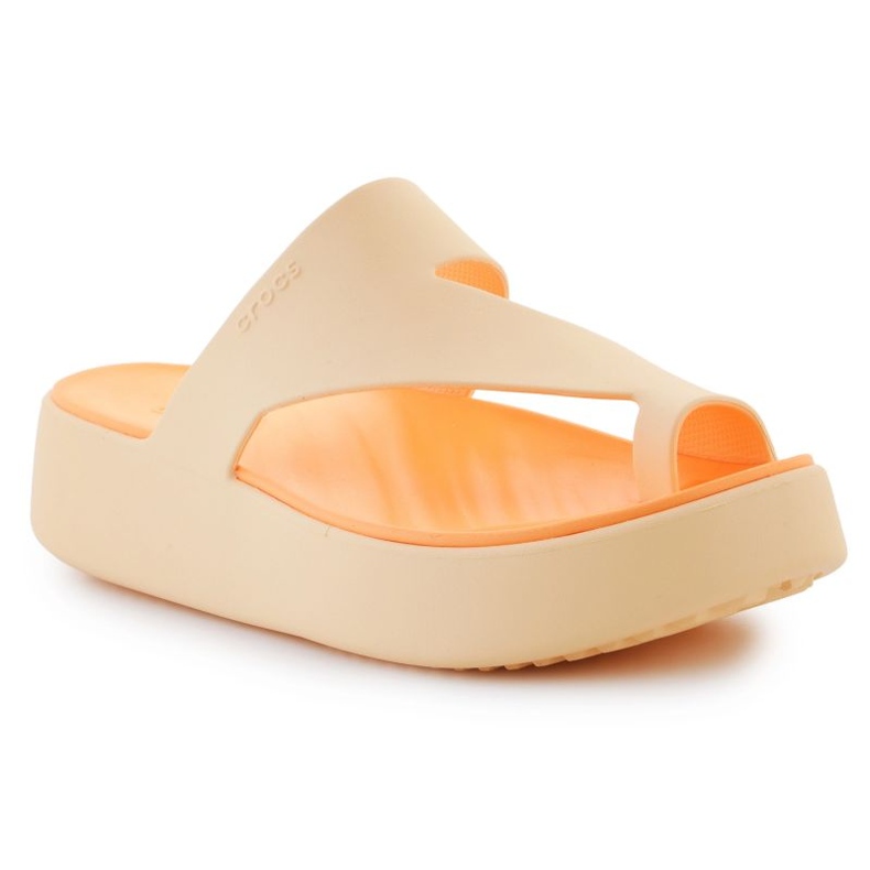 Japonki Crocs Getaway Platform Toe Loop 210834-78Z pomarańczowe 1