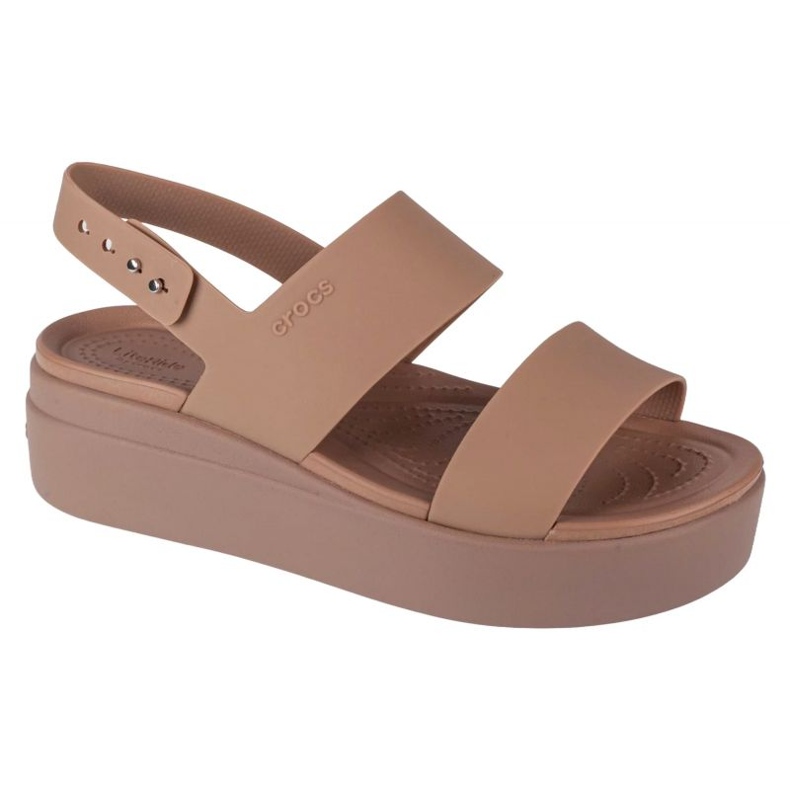 Sandały Crocs Brooklyn Low Wedge 206453-2EL beżowy 1