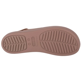 Sandały Crocs Brooklyn Low Wedge 206453-2EL beżowy 4