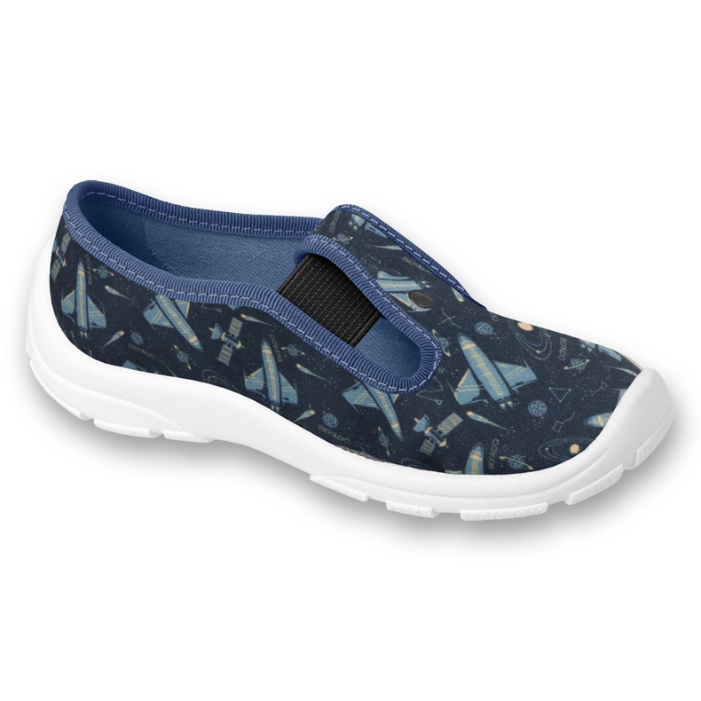 Befado kapcie chłopięce 975X199 aplikacja samolotów niebieskie 1