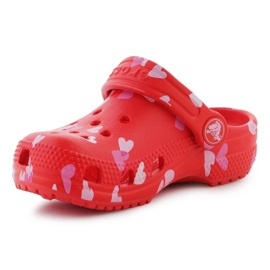 Klapki Crocs Classic Vday Clog T  209755-6ZR czerwone 7