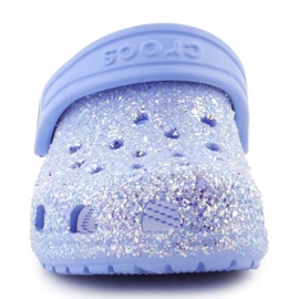 Klapki Crocs Classic Glitter Clog T 206992-5Q6 niebieskie 6