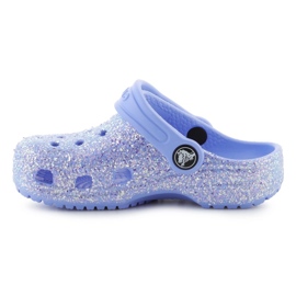 Klapki Crocs Classic Glitter Clog T 206992-5Q6 niebieskie 8