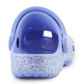 Klapki Crocs Classic Glitter Clog T 206992-5Q6 niebieskie 9
