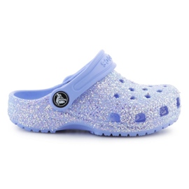 Klapki Crocs Classic Glitter Clog T 206992-5Q6 niebieskie 10