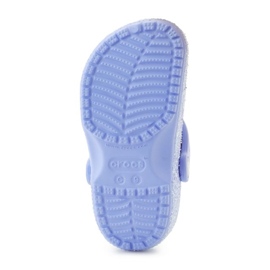 Klapki Crocs Classic Glitter Clog T 206992-5Q6 niebieskie 11