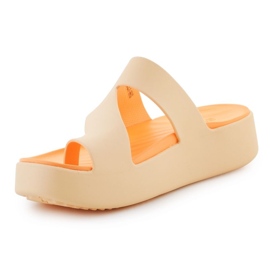 Japonki Crocs Getaway Platform Toe Loop 210834-78Z pomarańczowe 8