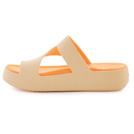 Japonki Crocs Getaway Platform Toe Loop 210834-78Z pomarańczowe 9
