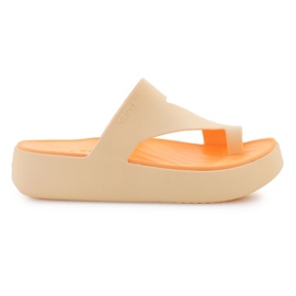 Japonki Crocs Getaway Platform Toe Loop 210834-78Z pomarańczowe 11