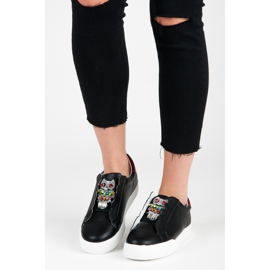 Vices Wsuwane Trampki W Sowy czarne 1