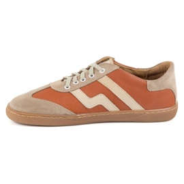 Buty barefoot damskie skórzane Olivier Eliza rude pomarańczowe 3
