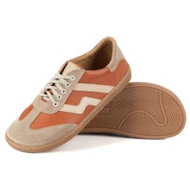 Buty barefoot damskie skórzane Olivier Eliza rude pomarańczowe 5