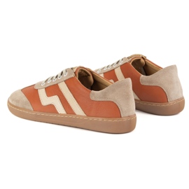 Buty barefoot damskie skórzane Olivier Eliza rude pomarańczowe 6