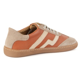 Buty barefoot damskie skórzane Olivier Eliza rude pomarańczowe 8