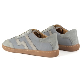 Buty barefoot damskie skórzane Olivier Eliza szare 6