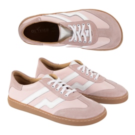 Buty barefoot damskie skórzane Olivier Eliza różowe 2
