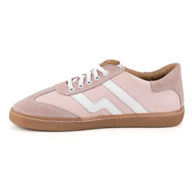 Buty barefoot damskie skórzane Olivier Eliza różowe 4