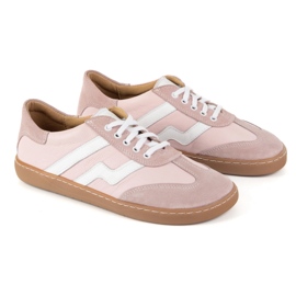 Buty barefoot damskie skórzane Olivier Eliza różowe 5