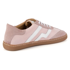 Buty barefoot damskie skórzane Olivier Eliza różowe 1