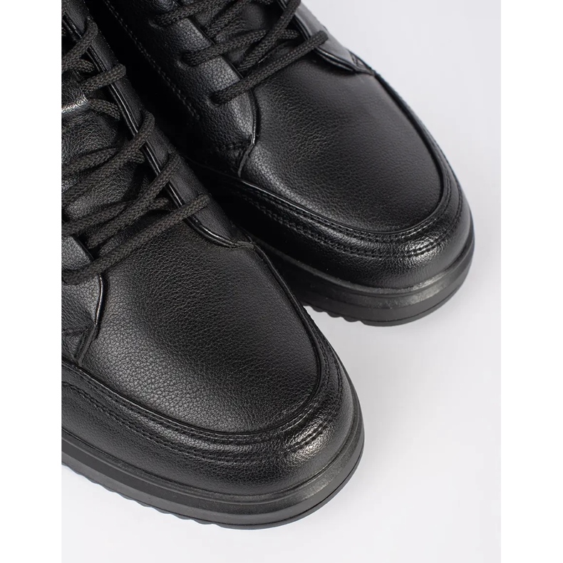 Czarne ocieplane buty męskie 1