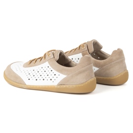 Olivier Barefoot Damskie minimalistyczne sneakersy 1769POL białe perforowane 5