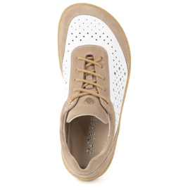 Olivier Barefoot Damskie minimalistyczne sneakersy 1769POL białe perforowane 6