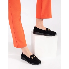 Seastar Mokasyny zamszowe czarne damskie 2