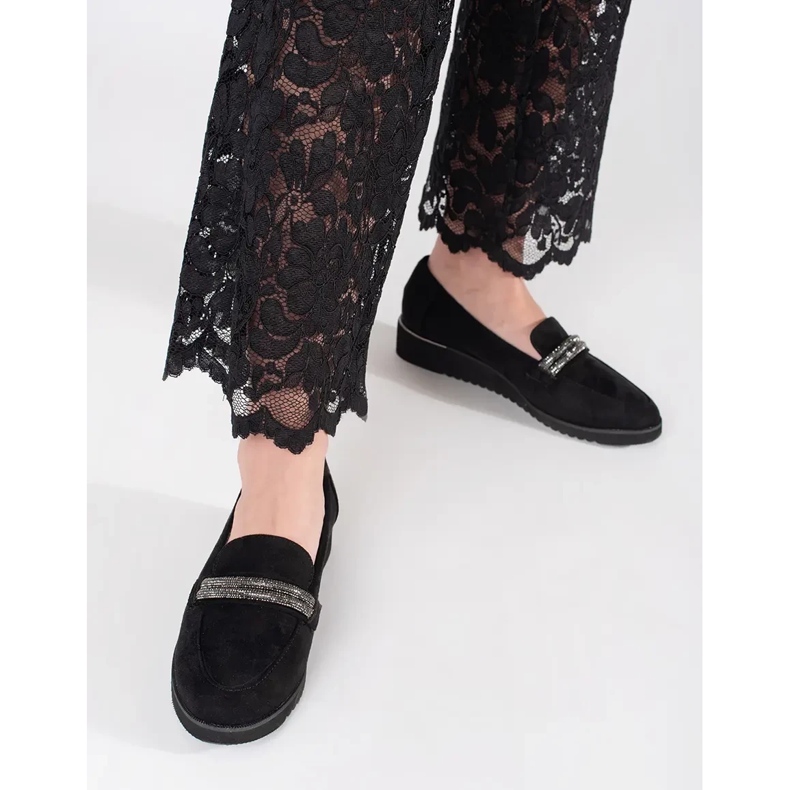 Goodin Czarne zamszowe mokasyny 2