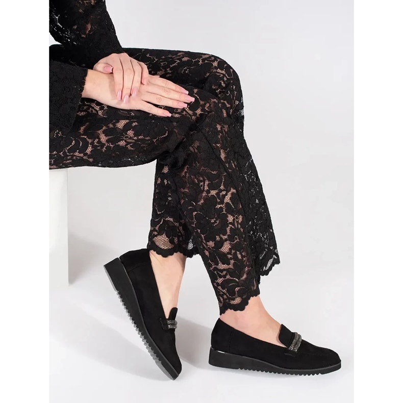 Goodin Czarne zamszowe mokasyny 1