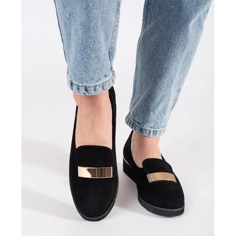 Goodin Czarne półbuty na koturnie 2