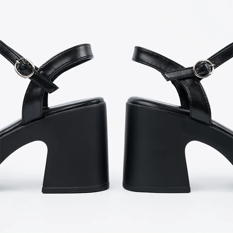 Seastar Sandały czarne na słupku 1