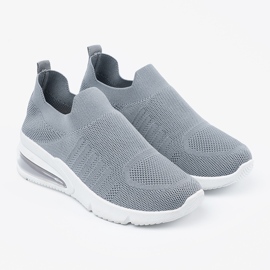 Buty sportowe wsuwane szare 1