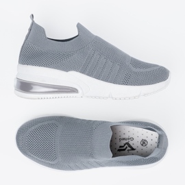 Buty sportowe wsuwane szare 5