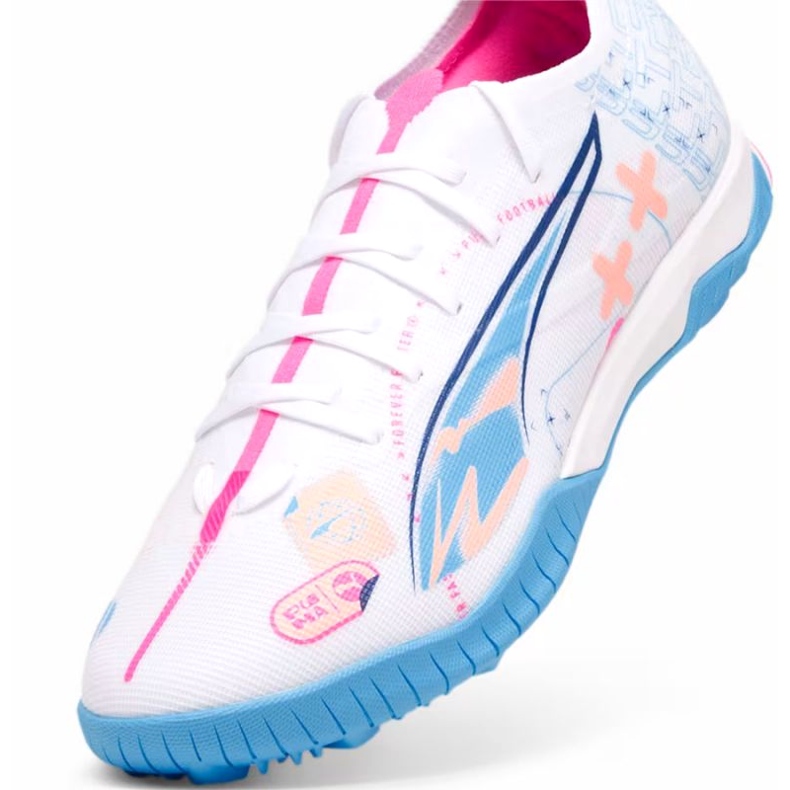 Buty piłkarskie Puma Ultra 5 Match Vol.Up Tt 108091-01 białe 4
