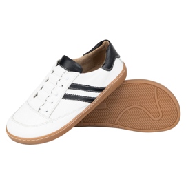 Sneakersy barefoot damskie Kaia Olivier buty skórzane białe z czarnym 5