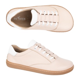 Sneakersy barefoot damskie Maja Olivier – anatomiczne buty skórzane pudrowy róż różowe 8
