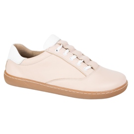 Sneakersy barefoot damskie Maja Olivier – anatomiczne buty skórzane pudrowy róż różowe 1