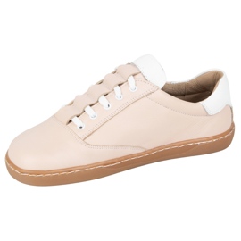 Sneakersy barefoot damskie Maja Olivier – anatomiczne buty skórzane pudrowy róż różowe 3