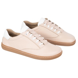 Sneakersy barefoot damskie Maja Olivier – anatomiczne buty skórzane pudrowy róż różowe 4